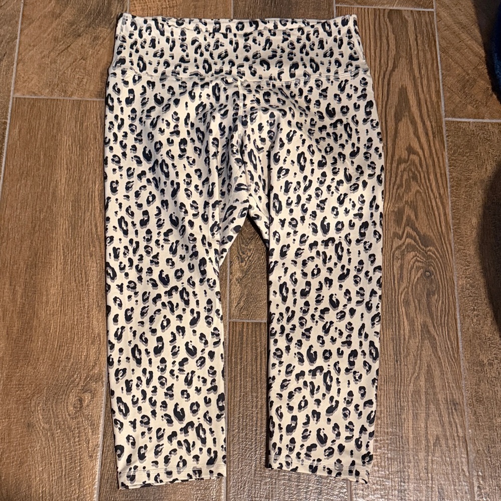 Old Navy Animal Print Capris - Black and Cream